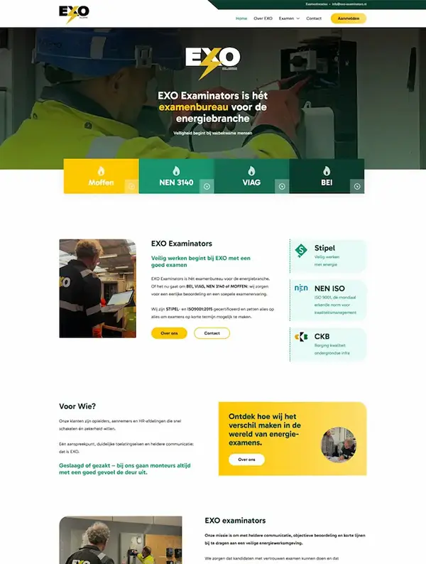 Portfolio afbeelding van een website